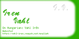 iren vahl business card