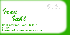 iren vahl business card